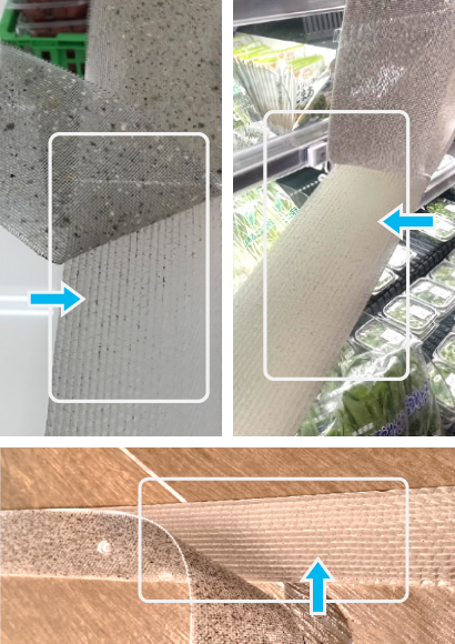 抗塵シートで汚れをキャッチ