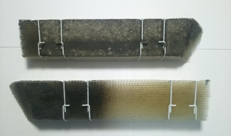 長年に渡り付着したホコリを洗浄した画像